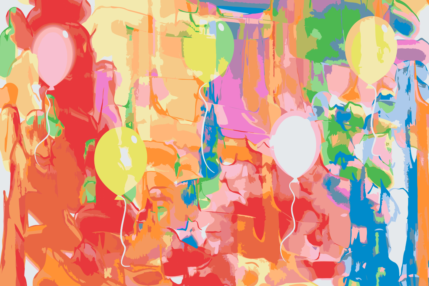 Paint by Numbers - Abstrakte balloner
