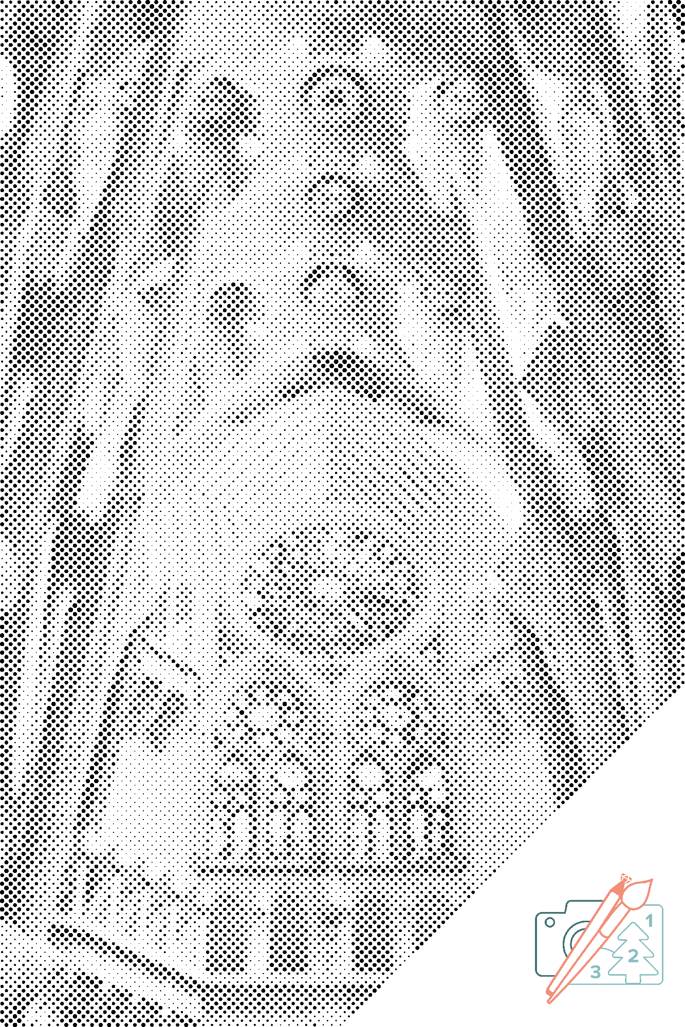 Mal-med-prikker -  Sagrada Família Indre Udsigt