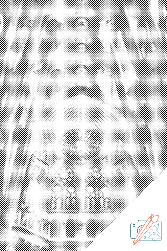 Mal-med-prikker -  Sagrada Família Indre Udsigt