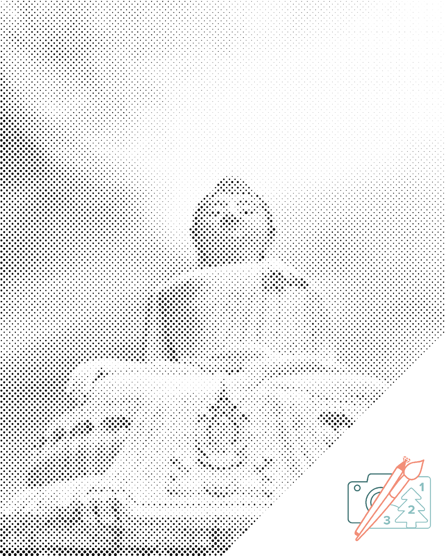 Mal-med-prikker -  Store Buddha, Thailand