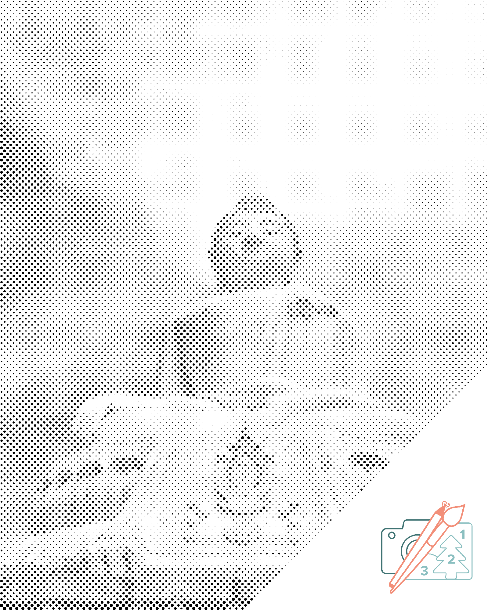 Mal-med-prikker -  Store Buddha, Thailand
