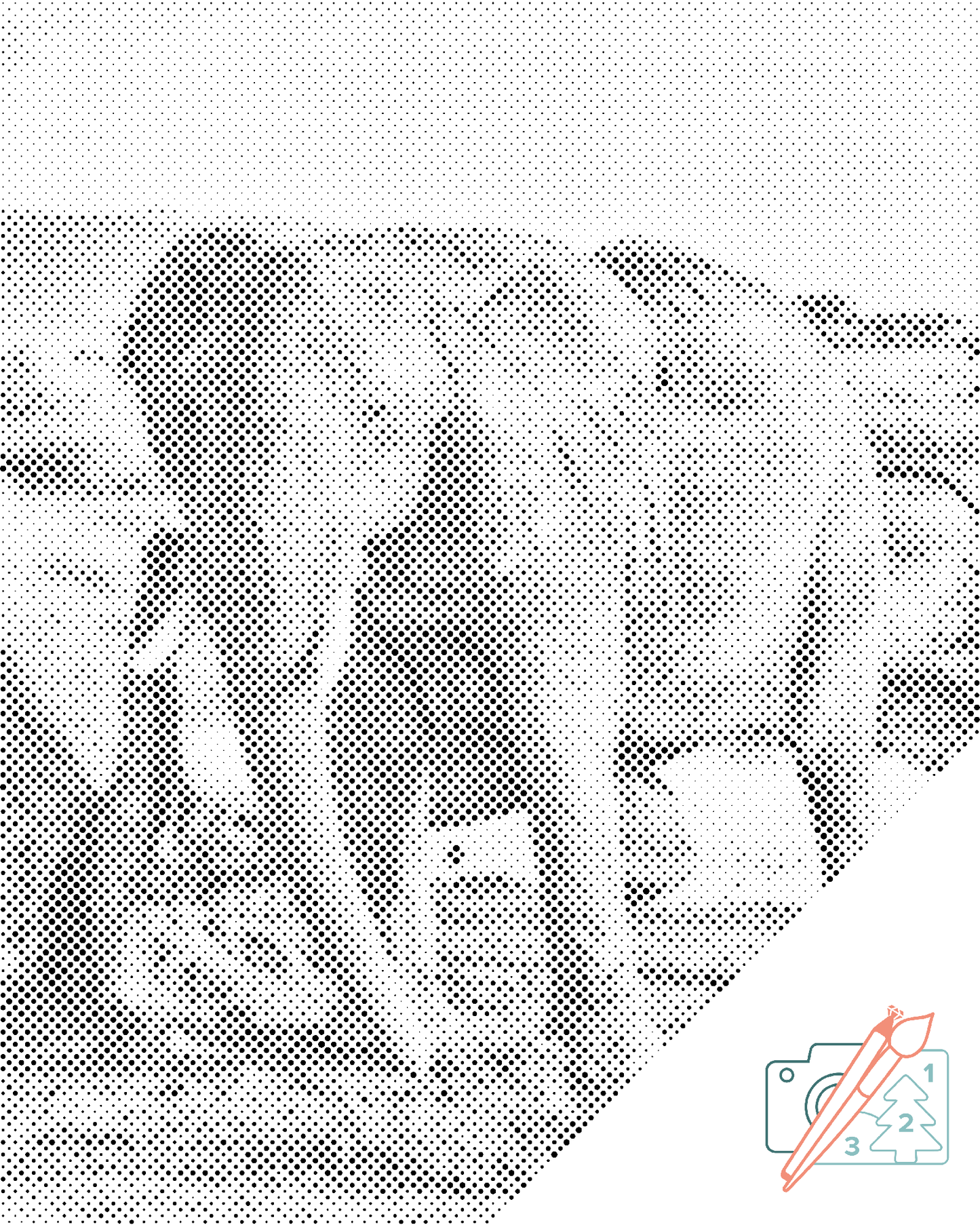 Mal-med-prikker -  Safari - Elefant