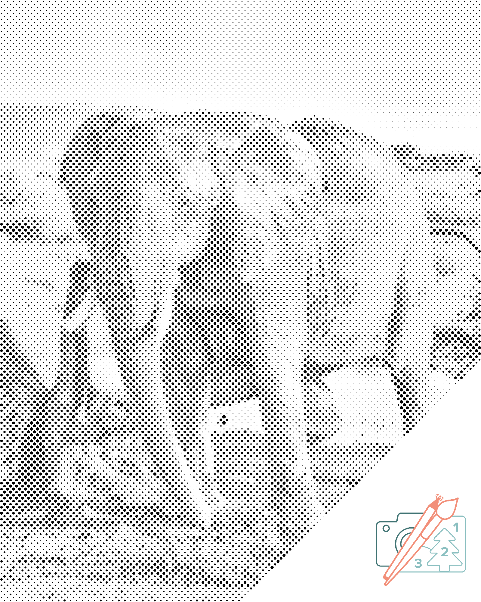 Mal-med-prikker -  Safari - Elefant