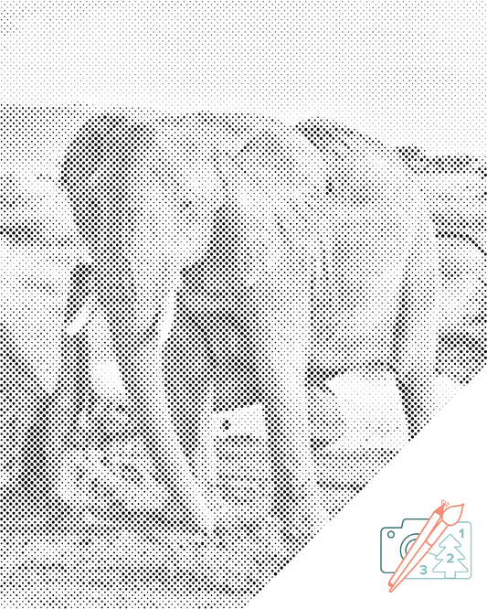 Mal-med-prikker -  Safari - Elefant