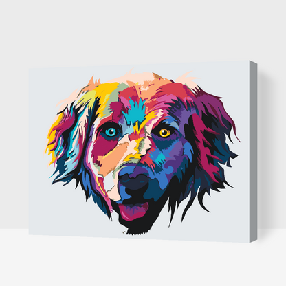 Paint by Numbers - Farverig Retriever