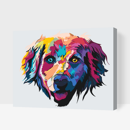 Paint by Numbers - Farverig Retriever