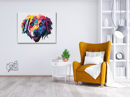 Paint by Numbers - Farverig Retriever