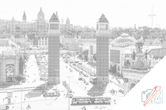 Mal-med-prikker -  Barcelona City, Spanien