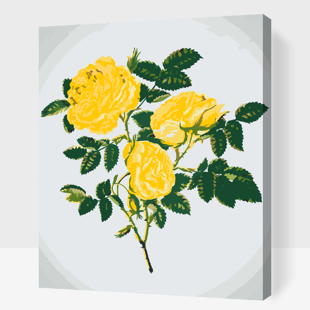 Paint by Numbers - Vilde gule roser