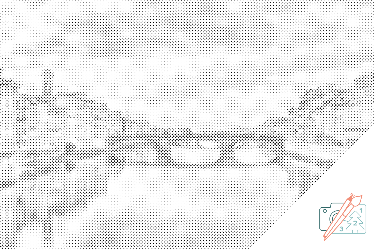 Mal-med-prikker -  Arno-floden i Firenze