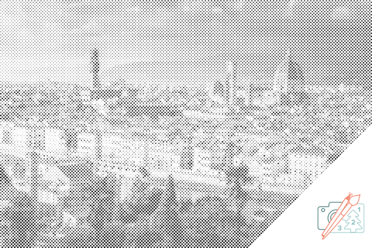 Mal-med-prikker -  Byudsigt - Firenze