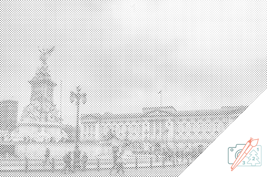 Mal-med-prikker -  Buckingham Palace, England 2