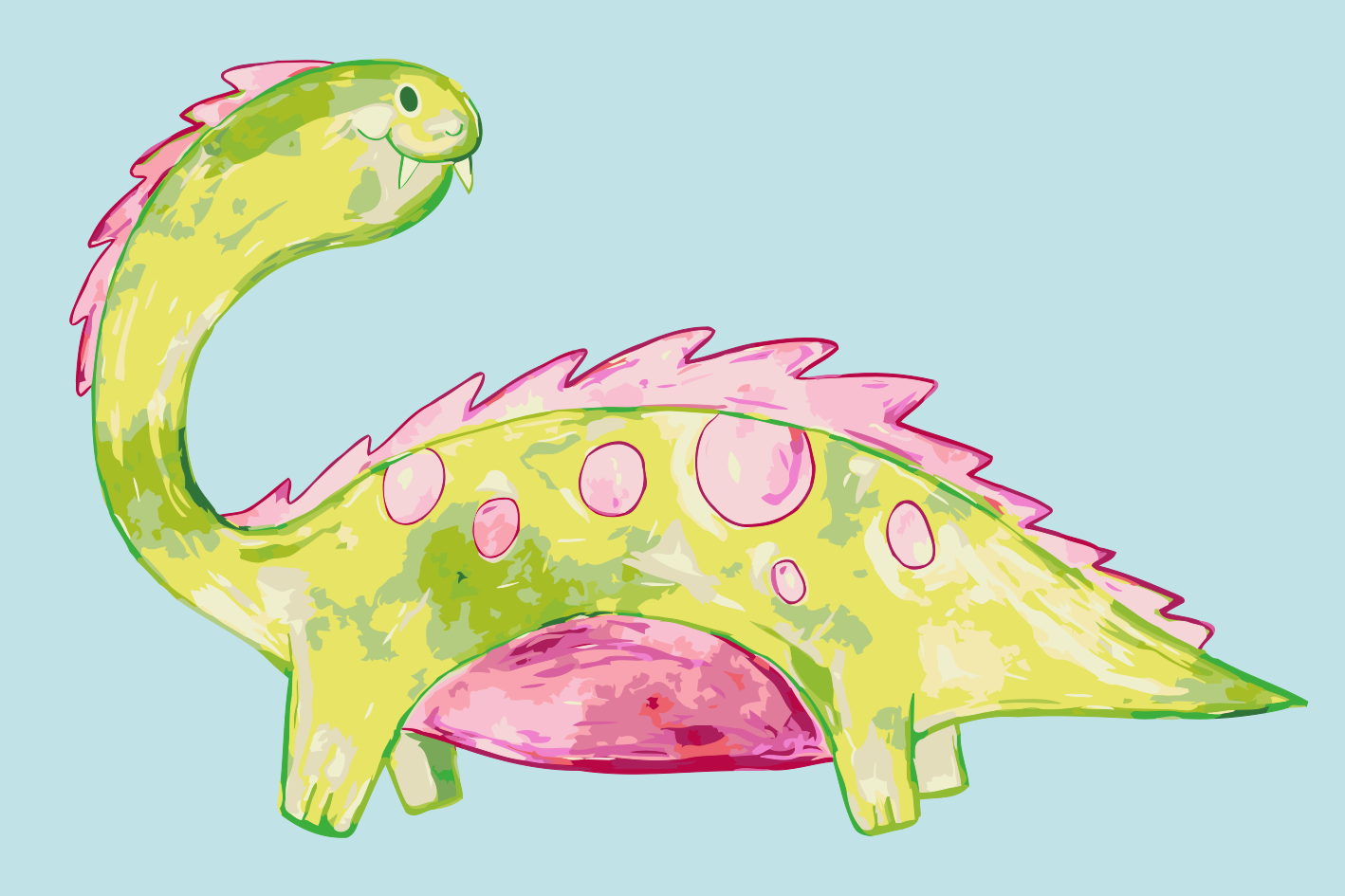 Paint by Numbers - Sød dinosaur
