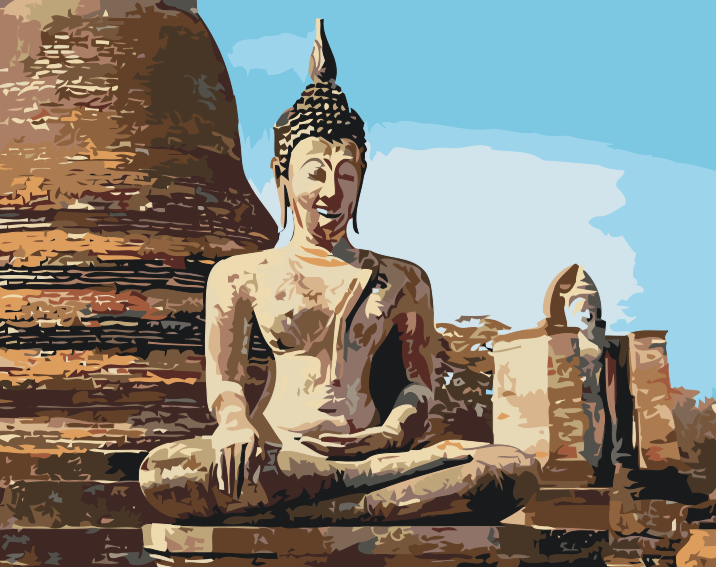 Paint by Numbers - Buddha-statue