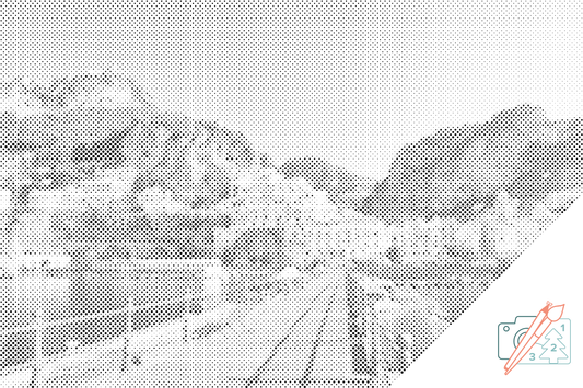 Mal-med-prikker -  Amalfi, Italien