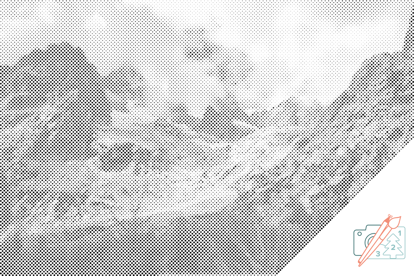 Mal-med-prikker -  Mont Blanc