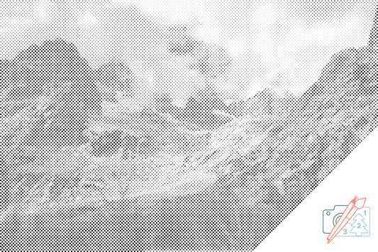 Mal-med-prikker -  Mont Blanc
