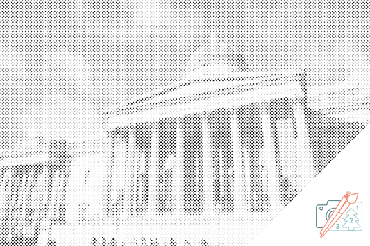 Mal-med-prikker -  National Gallery i London