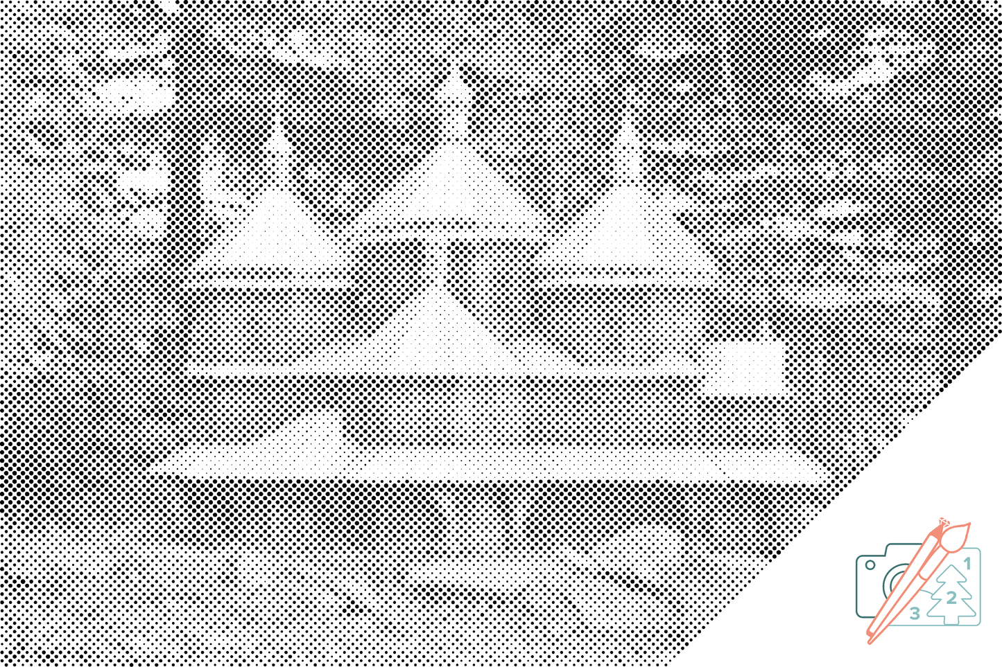 Mal-med-prikker -  Kirke i Lutowiska, Polen