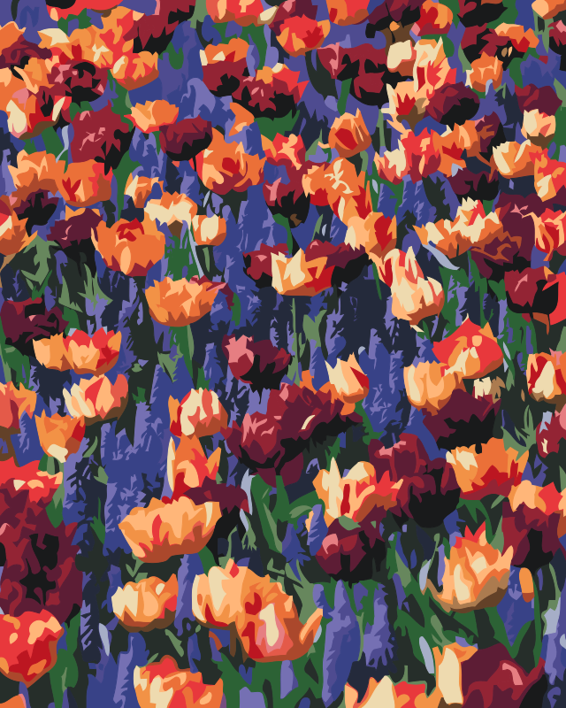 Paint by Numbers - Blomstermark