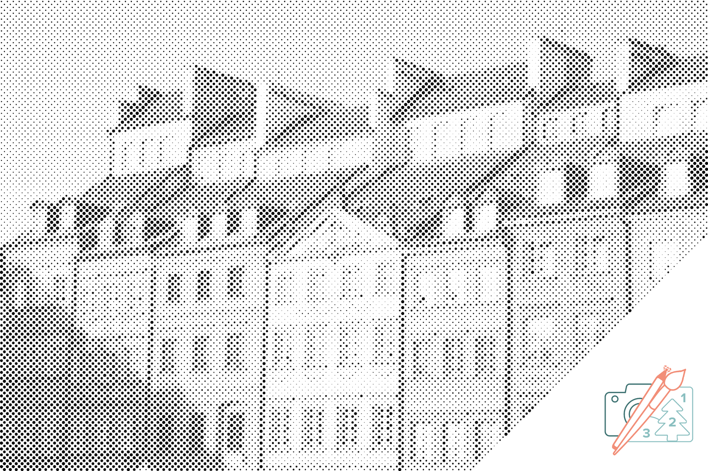 Mal-med-prikker -  Warszawa - Gamlebydel, Polen