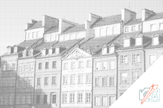 Mal-med-prikker -  Warszawa - Gamlebydel, Polen