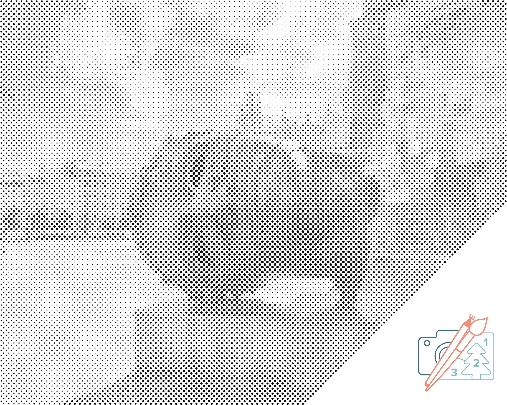 Mal-med-prikker -  Bronzestatuehovedet Eros Bendato, Krakow
