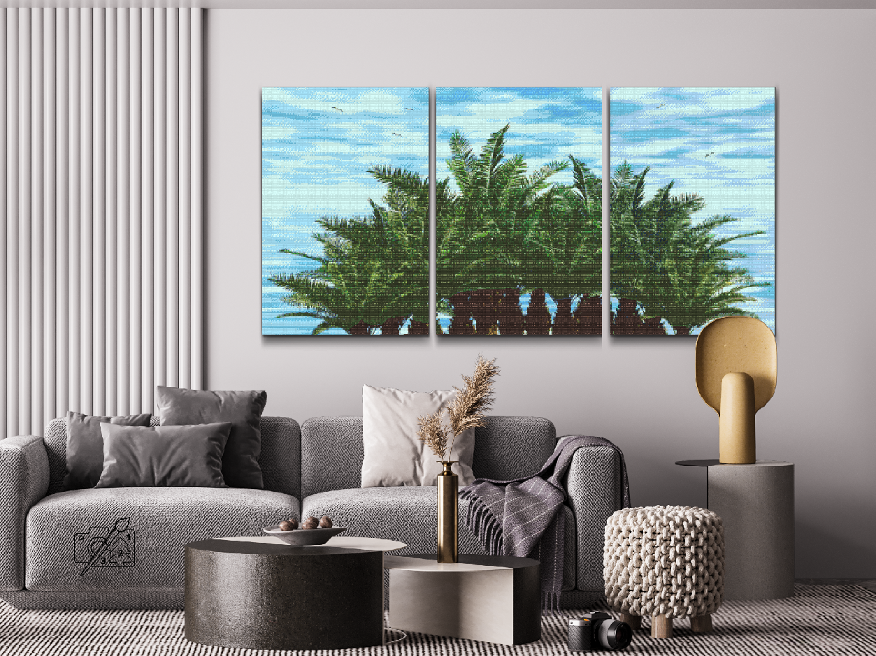 Diamond Painting - Caribiske palmer (sæt af 3)