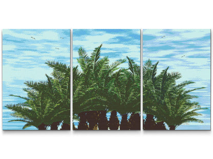 Diamond Painting - Caribiske palmer (sæt af 3)