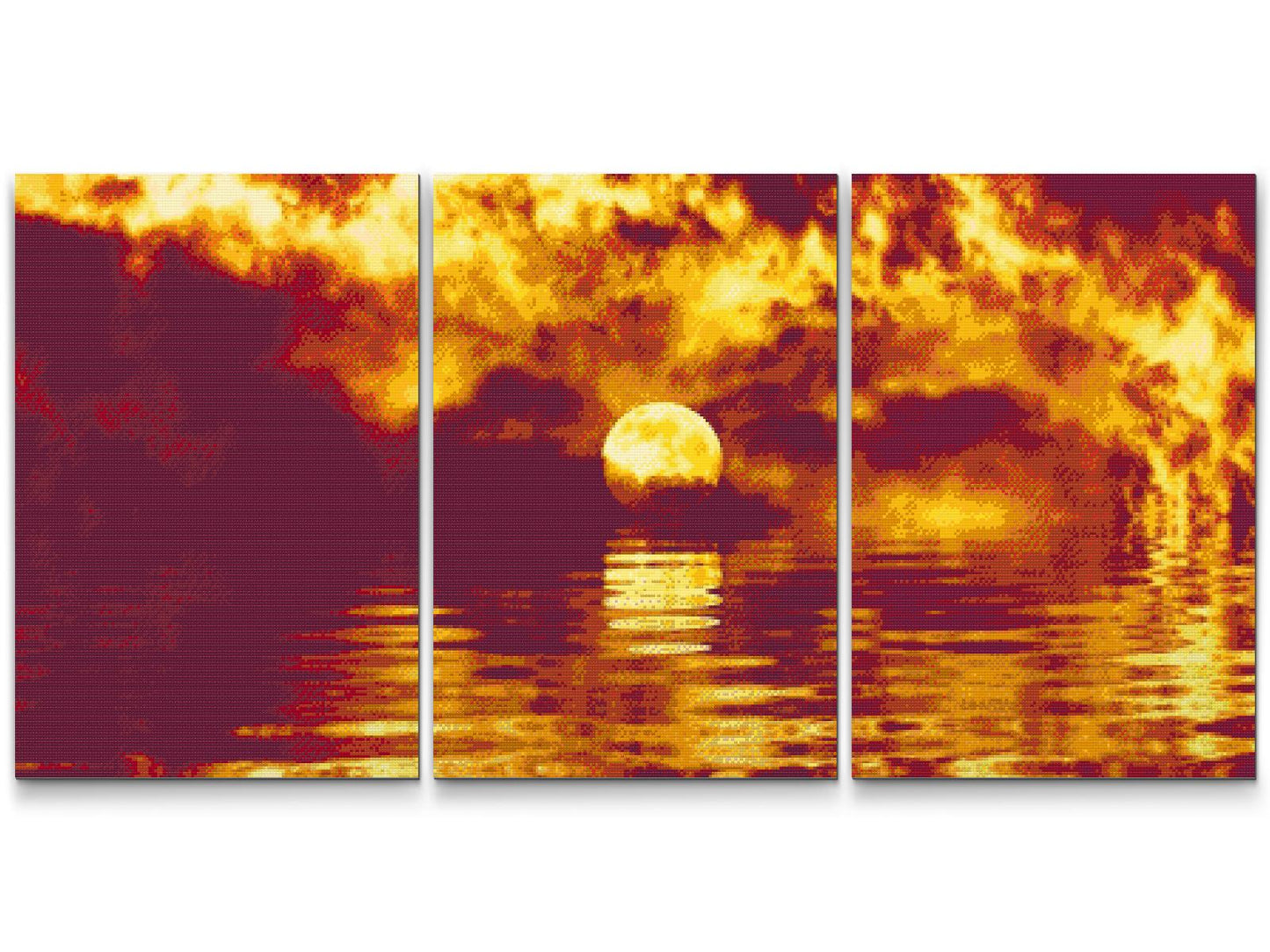 Diamond Painting - Fire Sunset (sæt af 3)