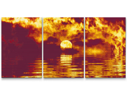 Diamond Painting - Fire Sunset (sæt af 3)