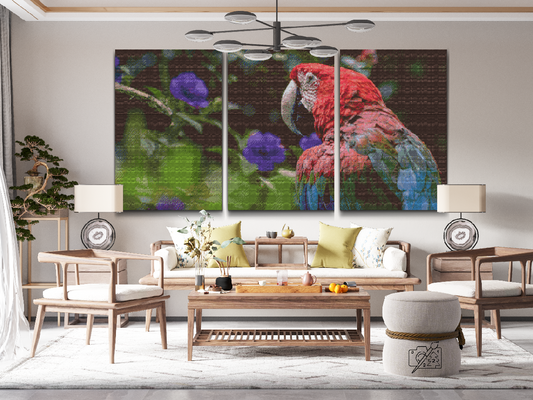 Diamond Painting - Ara Macao-papegøje (sæt af 3)