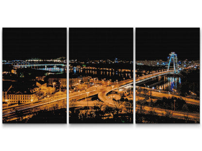 Diamond Painting - Nat i Bratislava (sæt af 3)