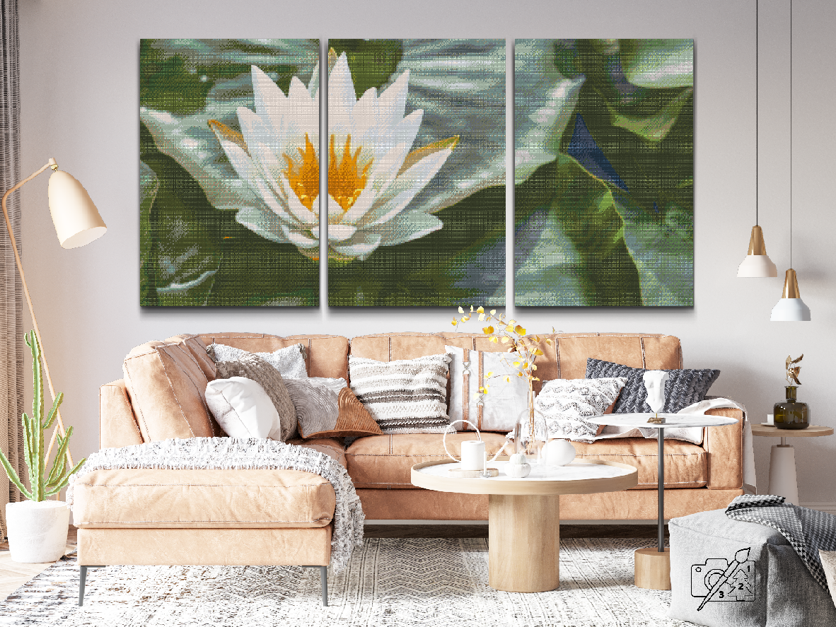 Diamond Painting - Lotusblomst, Symbol på Visdom (sæt af 3)