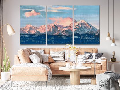 Diamond Painting - Alps in the Sunshine (sæt af 3)