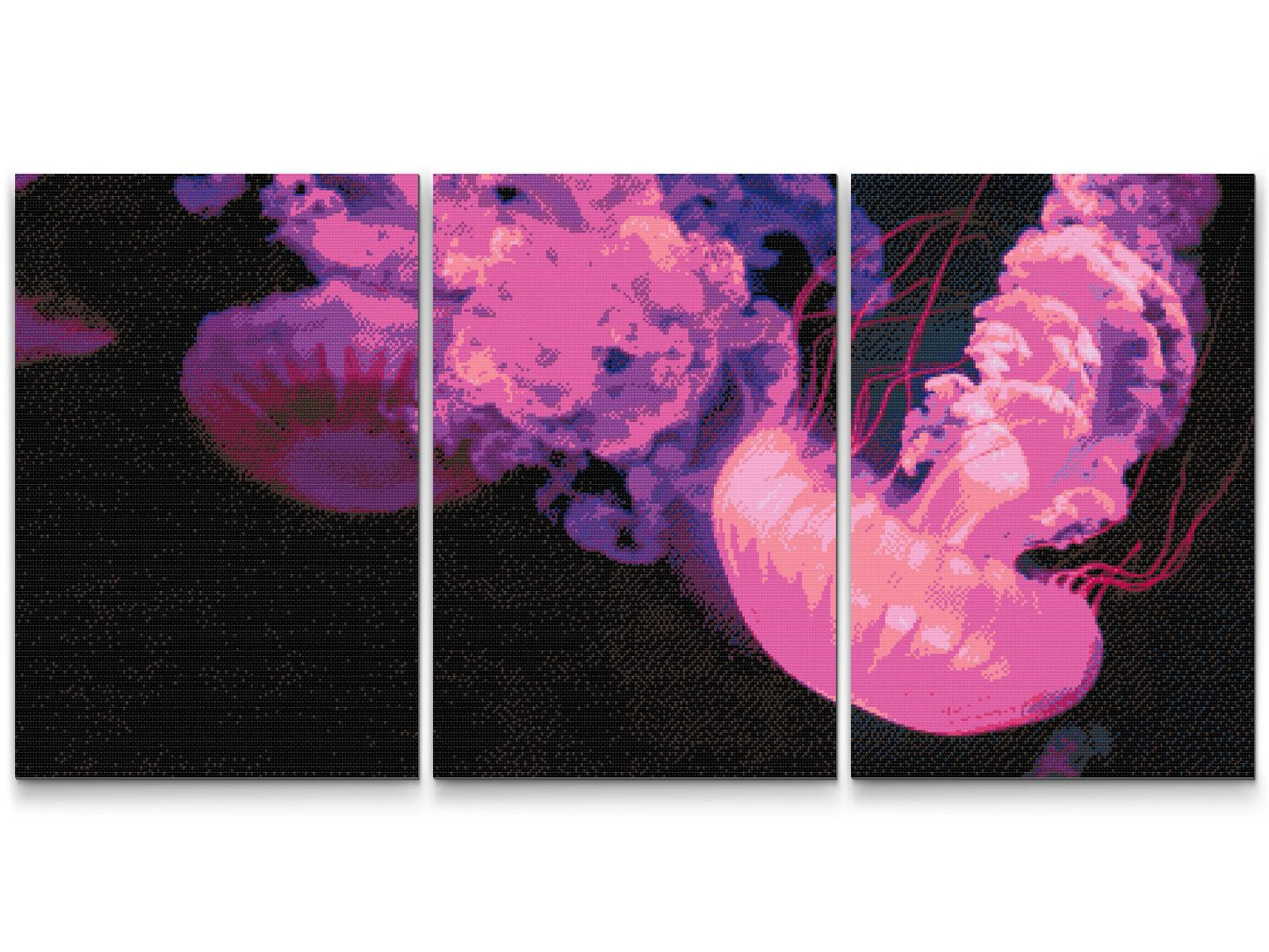 Diamond Painting - Pink Jellyfish (sæt af 3)