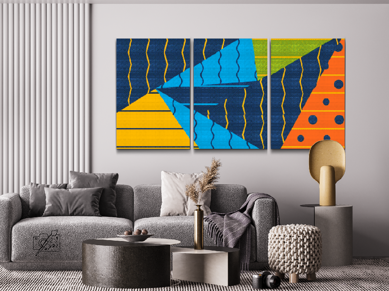 Diamond Painting - Farvet tekstur 6 (sæt af 3)