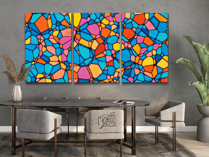 Diamond Painting - Farvet tekstur 5 (sæt af 3)