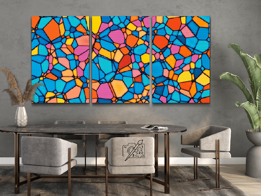 Diamond Painting - Farvet tekstur 5 (sæt af 3)
