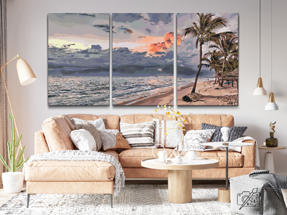 Paint by Numbers - Stille strand (sæt af 3)
