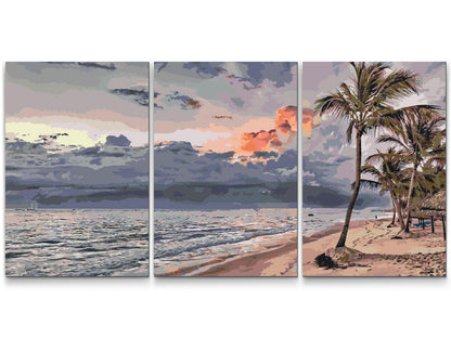 Paint by Numbers - Stille strand (sæt af 3)