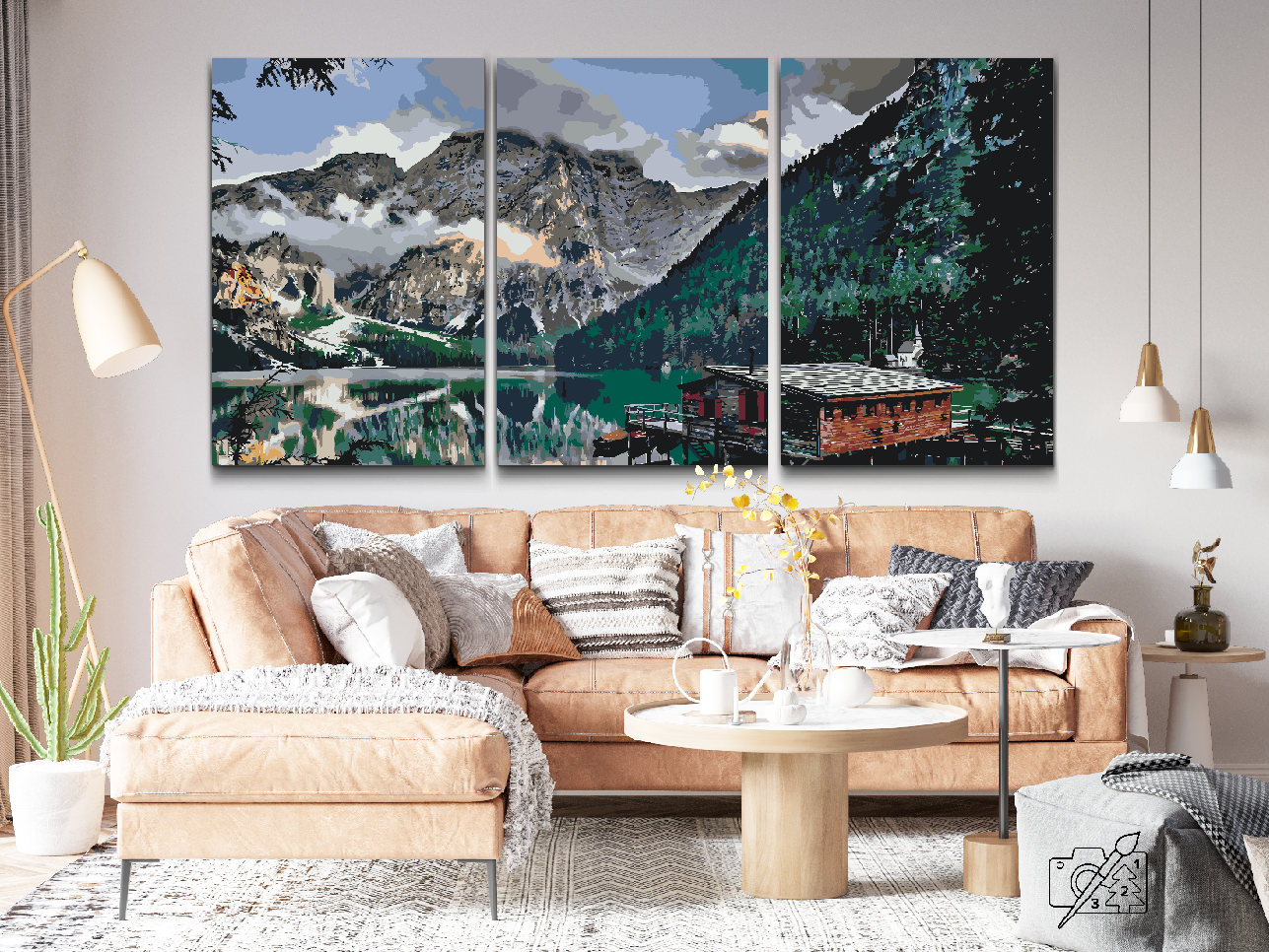 Paint by Numbers - Mountain Cabin (sæt af 3)