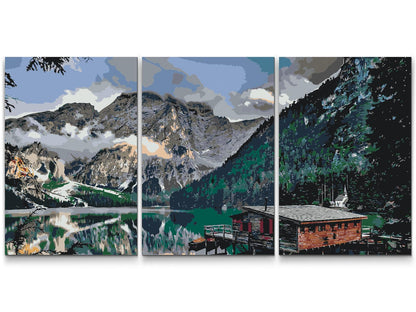 Paint by Numbers - Mountain Cabin (sæt af 3)