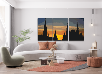 Paint by Numbers - Solnedgang (sæt af 3)