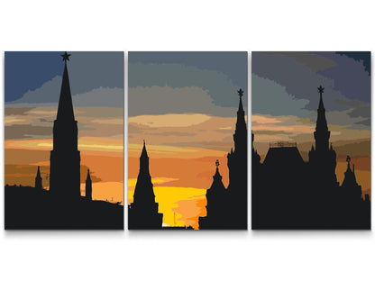 Paint by Numbers - Solnedgang (sæt af 3)