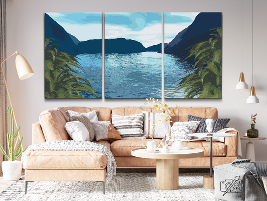 Paint by Numbers - Lagoon Bay (sæt af 3)