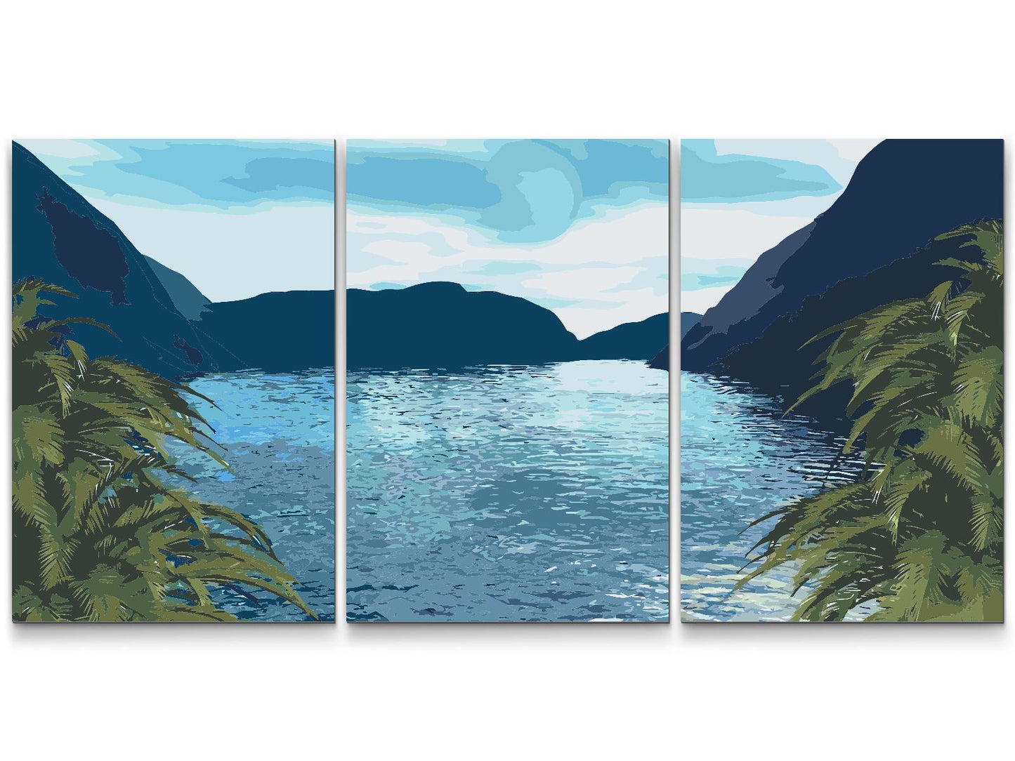 Paint by Numbers - Lagoon Bay (sæt af 3)