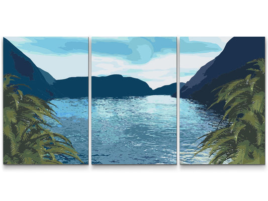 Paint by Numbers - Lagoon Bay (sæt af 3)