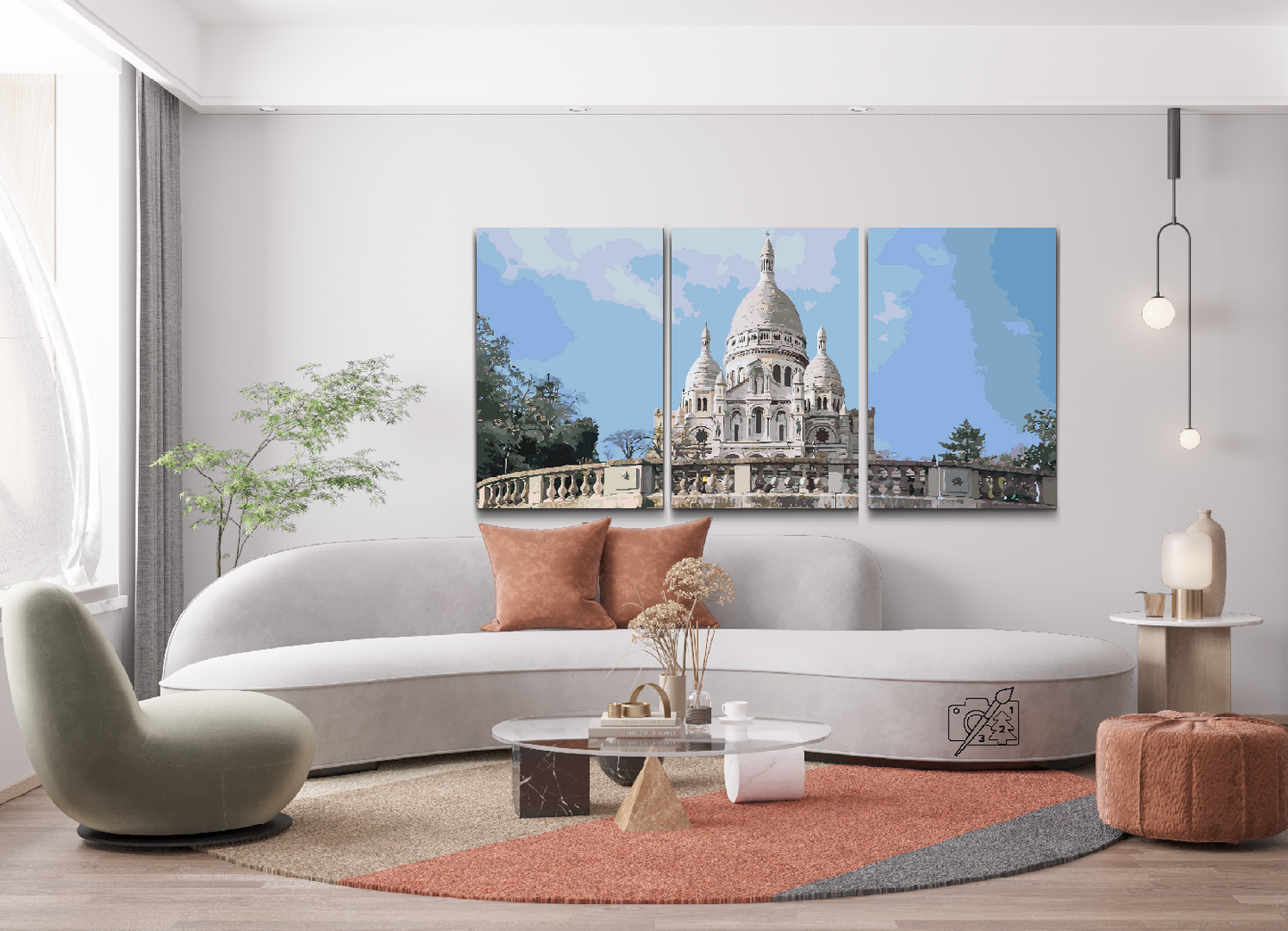 Paint by Numbers - Sacre Coeur (sæt af 3)