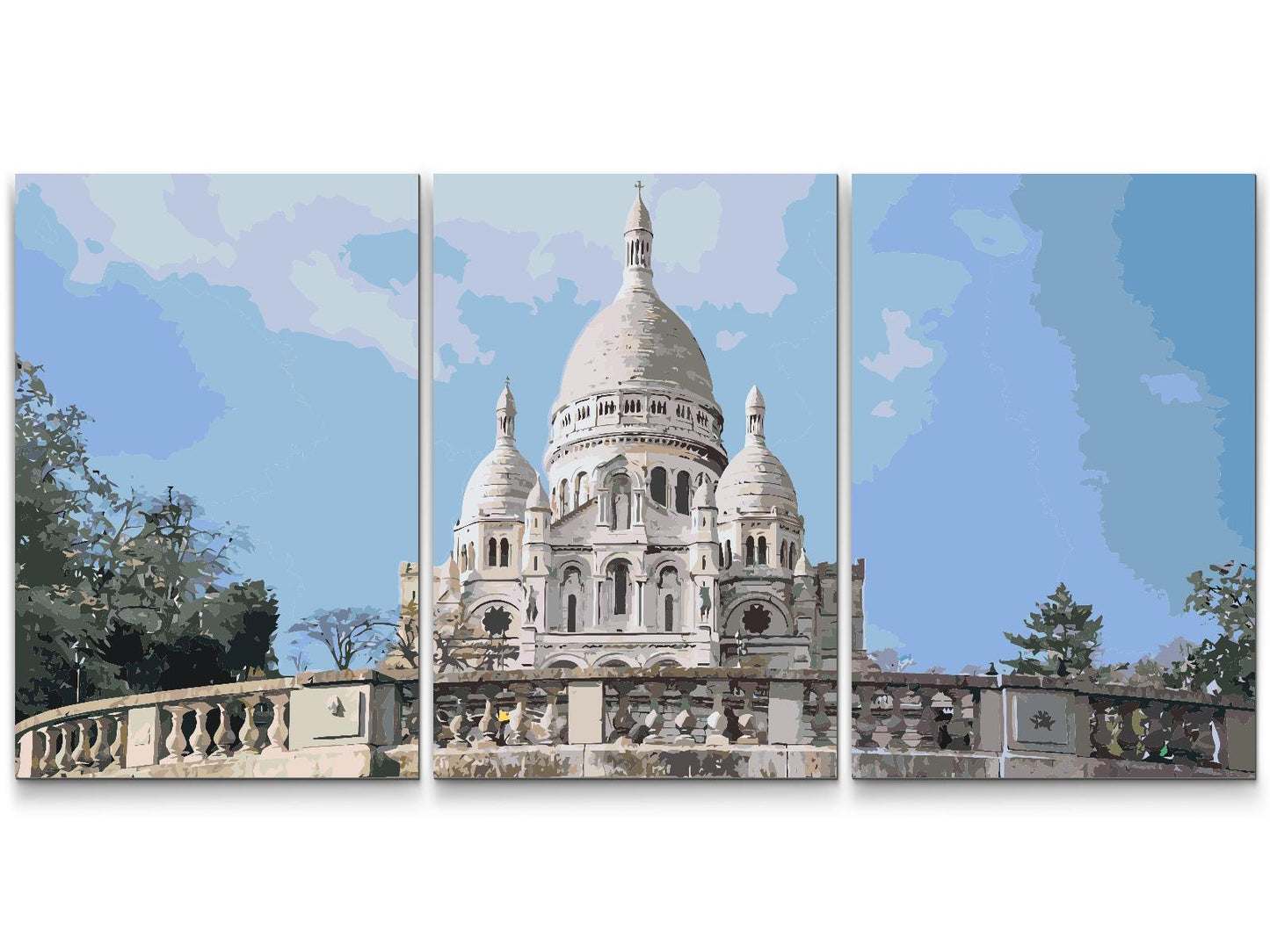 Paint by Numbers - Sacre Coeur (sæt af 3)